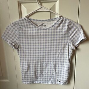 Hollister Must-Have Blue Checkered Baby Tee